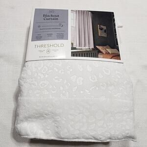 Threshold blackout curtain WITH 50'' x L 63'' New ivory embossed velvet